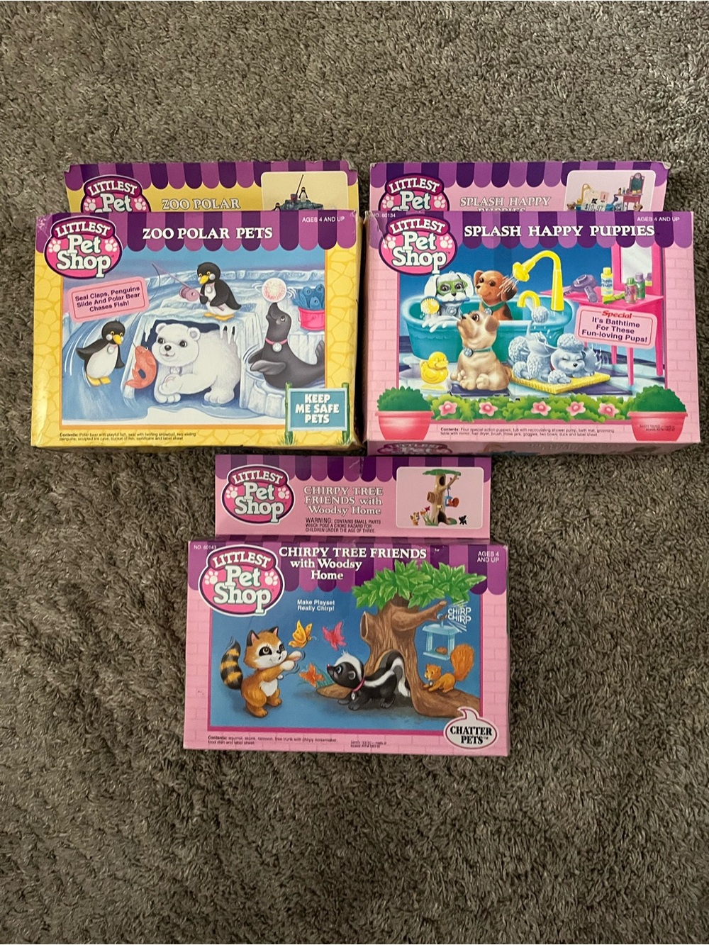 Vintage My Little Pet Shop Toy Box Sets Bundle 90s